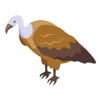 vetor isométrico do ícone do pássaro abutre. animal condor