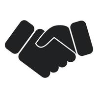 vetor simples do ícone do aperto de mão do trabalho em equipe. comunidade empresarial