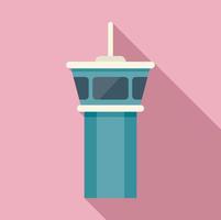 vetor plana do ícone da torre do aeroporto. vôo de avião