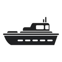 vetor simples do ícone do barco de salvamento do mar. inundação de vida