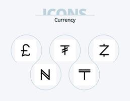 ícone de linha de moeda pack 5 design de ícone. . placa. experimentar. dinheiro. rublo vetor