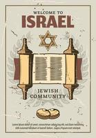 israel viagem judaísmo torá manuscrito pergaminho vetor