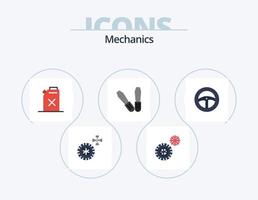 Mecânica Flat Icon Pack 5 Design de ícones. . óleo. . direção vetor