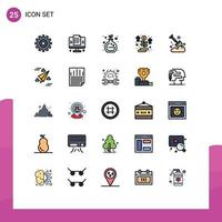 25 ícones criativos, sinais e símbolos modernos de agricultura, química, planta, dinheiro, elementos de design vetorial editáveis vetor