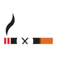 design de ilustração de modelo de logotipo vetorial de ícone proibido fumar vetor