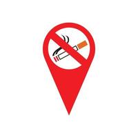 design de ilustração de modelo de logotipo vetorial de ícone proibido fumar vetor