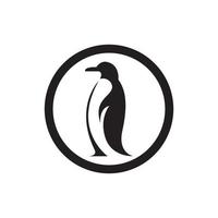 logotipo do animal pinguim vetor