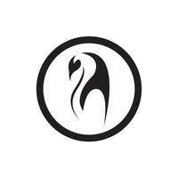 logotipo do animal pinguim vetor