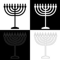 vetor de desenho de velas de hanukkah para sites, impressão e outros