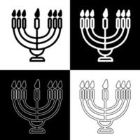 vetor de desenho de velas de hanukkah para sites, impressão e outros