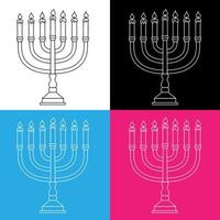 vetor de desenho de velas de hanukkah para sites, impressão e outros