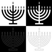 vetor de desenho de velas de hanukkah para sites, impressão e outros