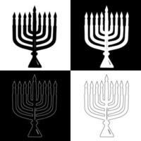 vetor de desenho de velas de hanukkah para sites, impressão e outros