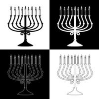 vetor de desenho de velas de hanukkah para sites, impressão e outros