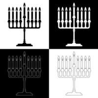 vetor de desenho de velas de hanukkah para sites, impressão e outros