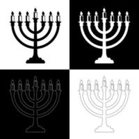 vetor de desenho de velas de hanukkah para sites, impressão e outros