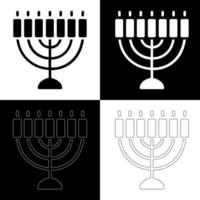 vetor de desenho de velas de hanukkah para sites, impressão e outros