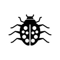 ícone de joaninha para pequeno inseto ou vida selvagem vetor