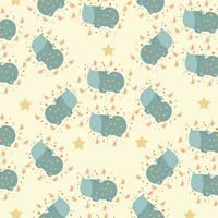 vetor padrão perfeito de hipopótamo fofo para plano de fundo, papel de parede decorativo, presente, impressão têxtil