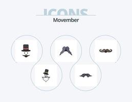 design de ícones movember flat icon pack 5. . . chapéu. homens. movember vetor