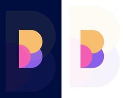 modelo de design de logotipo de negócios colorido moderno letra b vetor