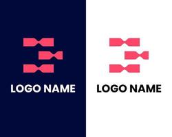 elementos de modelo de design de ícone de logotipo letra e vetor