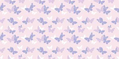 borboletas roxas, fundo padrão de repetição sem costura vetor