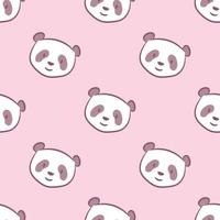 padrão de panda rosa, fundo vector sem costura