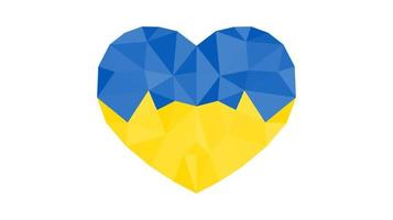 coração em cores ucranianas vetor