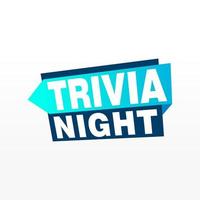 trivia noite rótulos banners modelo de design de fita de vetor. marca de venda de banner. rótulo de desconto de oferta especial de mercado vetor