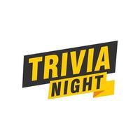 trivia noite rótulos banners modelo de design de fita de vetor. marca de venda de banner. rótulo de desconto de oferta especial de mercado vetor