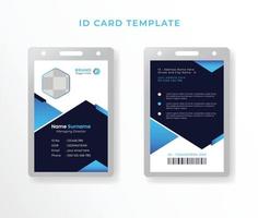 design de cartão de identificação para cartão de identidade de empresa corporativa de negócios criativos para funcionários vetor