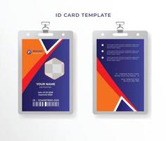 design de cartão de identificação minimalista de empresa de negócios corporativos para estilista abstrato de funcionários vetor
