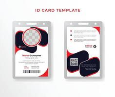 design de cartão de identificação para cartão de identidade de empresa corporativa de negócios criativos para funcionários vetor