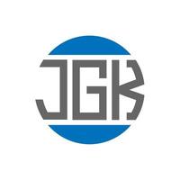 design do logotipo da letra jgk em fundo branco. conceito de logotipo de círculo de iniciais criativas jgk. design de letras jgk. vetor