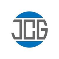 design do logotipo da letra jcg em fundo branco. conceito de logotipo de círculo de iniciais criativas jcg. design de letras jcg. vetor