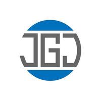 design do logotipo da letra jgj em fundo branco. conceito de logotipo de círculo de iniciais criativas jgj. design de letras jgj. vetor