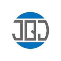 design do logotipo da letra jqj em fundo branco. jqj iniciais criativas círculo conceito de logotipo. design de letras jqj. vetor