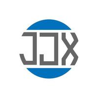 design do logotipo da letra jjx em fundo branco. jjx iniciais criativas circundam o conceito de logotipo. design de letras jjx. vetor