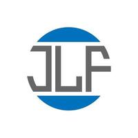 design do logotipo da carta jlf em fundo branco. conceito de logotipo de círculo de iniciais criativas jlf. design de letras jlf. vetor