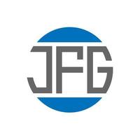 design do logotipo da letra jfg em fundo branco. conceito de logotipo de círculo de iniciais criativas jfg. design de letras jfg. vetor