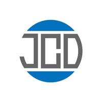 design do logotipo da carta jco em fundo branco. conceito de logotipo de círculo de iniciais criativas jco. design de letras jco. vetor