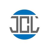 design do logotipo da letra jcl em fundo branco. conceito de logotipo de círculo de iniciais criativas jcl. design de letras jcl. vetor