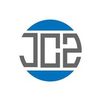 design do logotipo da letra jcz em fundo branco. conceito de logotipo de círculo de iniciais criativas jcz. design de letras jcz. vetor
