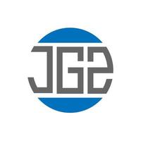 design do logotipo da letra jgz em fundo branco. jgz iniciais criativas circundam o conceito de logotipo. design de letras jgz. vetor