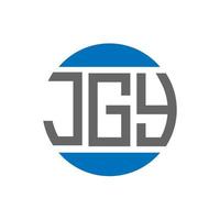 design de logotipo de letra jgy em fundo branco. conceito de logotipo de círculo de iniciais criativas jgy. design de letras jgy. vetor