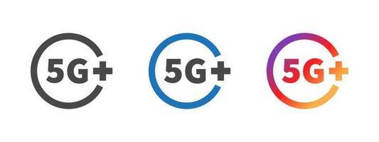 ícones de 5g. logotipo de internet de alta velocidade. tecnologia de comunicação 5g. imagens vetoriais vetor