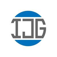 design de logotipo de carta ijg em fundo branco. conceito de logotipo de círculo de iniciais criativas ijg. design de letras ijg. vetor
