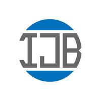 design do logotipo da letra ijb em fundo branco. Conceito de logotipo de círculo de iniciais criativas ijb. design de letras ijb. vetor