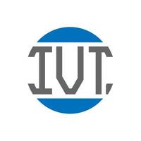 design de logotipo de carta ivt em fundo branco. conceito de logotipo de círculo de iniciais criativas ivt. design de letras ivt. vetor